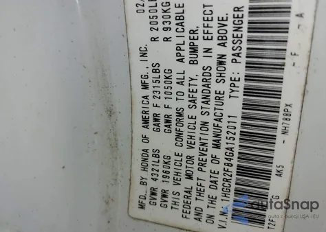 2016 Honda Accord Ex-L z USA, uszkodzony, nr VIN 1HGCR2F84GA152011